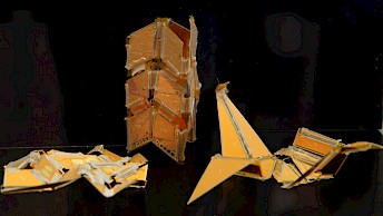 Il robot origami realizzato dagli ingegneri. Credits: Immagine - I ricercatori hanno usato l'origami per progettare la struttura del robot. Credits: Università di Princeton